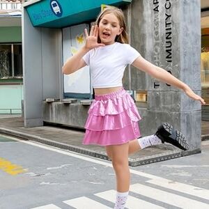 Pink Tiered Skirt for Kids